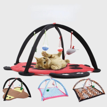 Portable Foldable Cat Tent – Funny Pet Activity Play Bed & Mat